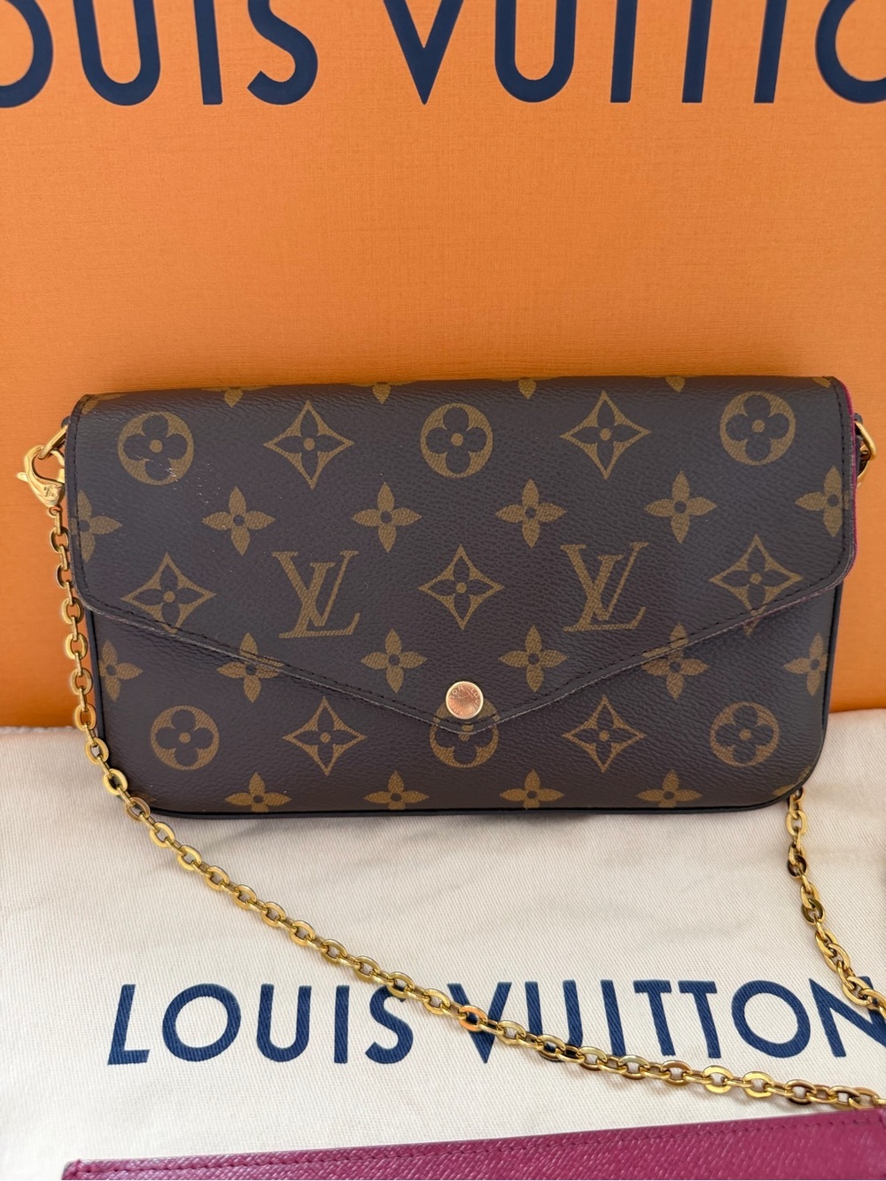 Authentic Louis Vuitton Félicie Pochette Crossbody 3 Piece Set - Picture 4 of 15
